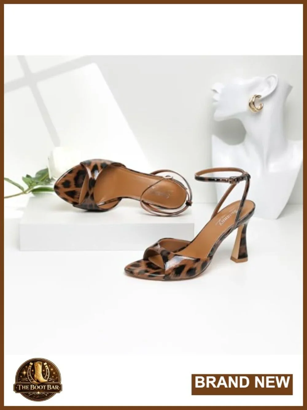 Women's Strappy Kitten Heel Sandals with Ankle Strap and Open Toe